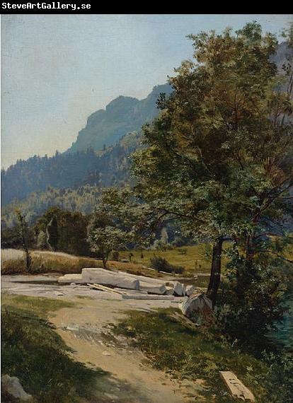 Carl Schuch Wooded landscape